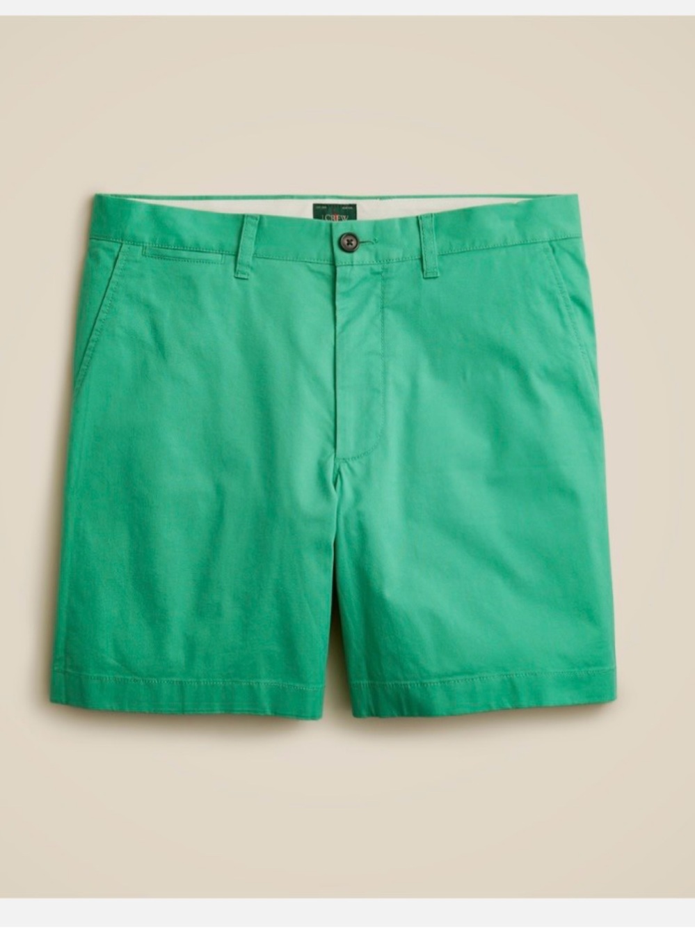 J. Crew Men’s Green Flat-Front Chino Shorts 7 inch Portsider